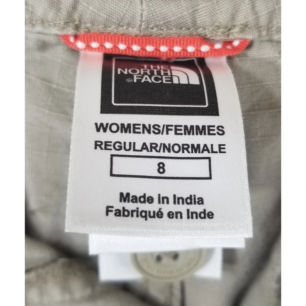 The North Face Capri Hiking Pants Roll Cuff 100% Cotton Women's 8 Beige - Picture 11 of 12